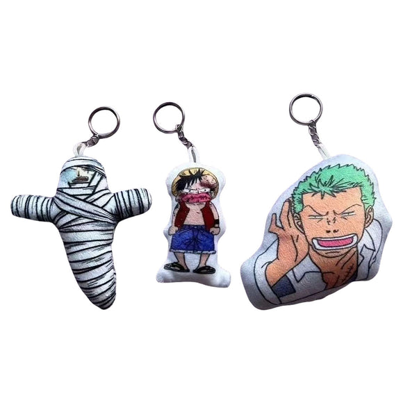 Luffy/Zoro Sound key chain to make your keys more interesting! The keychain has a built-in voice chip that releases Luffy/Zoro's classic lines when pressed. Small and exquisite, easy to carry.