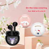 Hello Kitty Mobile phone Wireless Bluetooth Apple Android Universal active noise reduction HD sound quality headset earphones