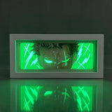 Luffy/Zoro paper cut photo frame tabletop decoration, can decorate the living room, living room or study Wall-mounted