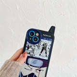 Pain/Kakashi Apple exquisite Trend Silicone Anti-collision phone case（Reverse side have a mirror）