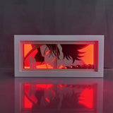 Luffy/Zoro paper cut photo frame tabletop decoration, can decorate the living room, living room or study Wall-mounted