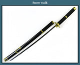 Zoro Samurai sword cool handsome cosplay props weapons LED light blade, wooden blade, grip bottom rechargeable