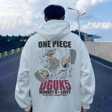 1 piece stylish hooded, long-sleeved hoodie,  Printed Nika Luffy,  Loose T-shirts that are comfortable and breathable to wear