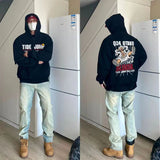 1 piece stylish hooded, long-sleeved hoodie,  Printed Nika Luffy,  Loose T-shirts that are comfortable and breathable to wear