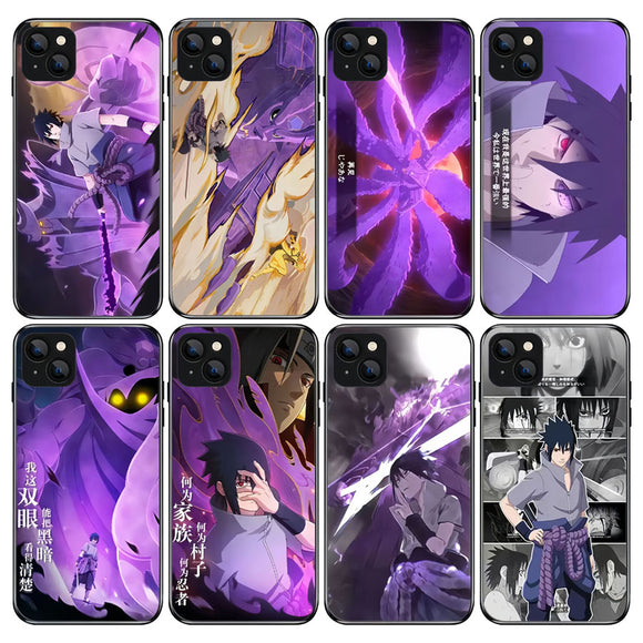 Uchiha Sasuke Luminous mobile phone case Smart luminous creative mobile phone case