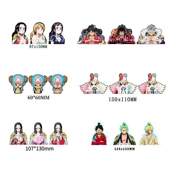 Luffy 3D 3 varieties of morphologic stickers Can be pasted on anything, car, cell phone, computer, etc.（One for $15, two for $19.90）