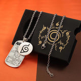 Sasuke/Kakashi/Jiraiya Fashion handsome titanium steel metal necklace pendant