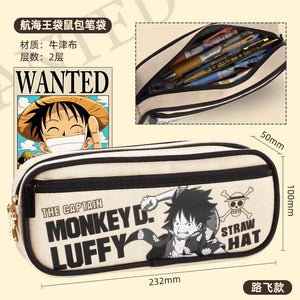 Luffy/Zoro/Sanji Pen case, new large capacity, EVA waterproof, anti-fouling, easy to clean, durable pen case