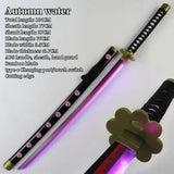 Zoro Samurai sword cool handsome cosplay props weapons LED light blade, wooden blade, grip bottom rechargeable