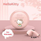 Hello Kitty Mobile phone Wireless Bluetooth Apple Android Universal active noise reduction HD sound quality headset earphones