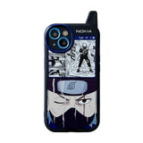 Pain/Kakashi Apple exquisite Trend Silicone Anti-collision phone case（Reverse side have a mirror）