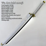 Zoro Samurai sword cool handsome cosplay props weapons LED light blade, wooden blade, grip bottom rechargeable