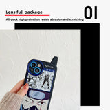 Pain/Kakashi Apple exquisite Trend Silicone Anti-collision phone case（Reverse side have a mirror）