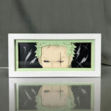 Luffy/Zoro paper cut photo frame tabletop decoration, can decorate the living room, living room or study Wall-mounted