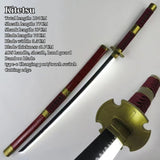 Zoro Samurai sword cool handsome cosplay props weapons LED light blade, wooden blade, grip bottom rechargeable