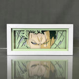 Luffy/Zoro paper cut photo frame tabletop decoration, can decorate the living room, living room or study Wall-mounted