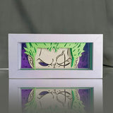 Luffy/Zoro paper cut photo frame tabletop decoration, can decorate the living room, living room or study Wall-mounted