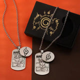 Sasuke/Kakashi/Jiraiya Fashion handsome titanium steel metal necklace pendant