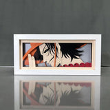 Luffy/Zoro paper cut photo frame tabletop decoration, can decorate the living room, living room or study Wall-mounted