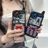 Pain/Kakashi Apple exquisite Trend Silicone Anti-collision phone case（Reverse side have a mirror）