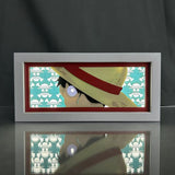 Luffy/Zoro paper cut photo frame tabletop decoration, can decorate the living room, living room or study Wall-mounted