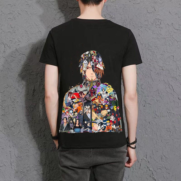 Sasuke puzzle High appearance level Trend T-shirt cute and handsome characters(The real product is more delicate than the picture.)