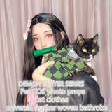 Kamado Tanjirou/Agatsuma Zenitsu COS Pet COS photo props supplies cat clothes universal feather woven bathrobe