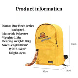 Luffy Straw Hat Pirates Backpack Sturdy Oversized Capacity Backpack (Suitable for school, travel, work)