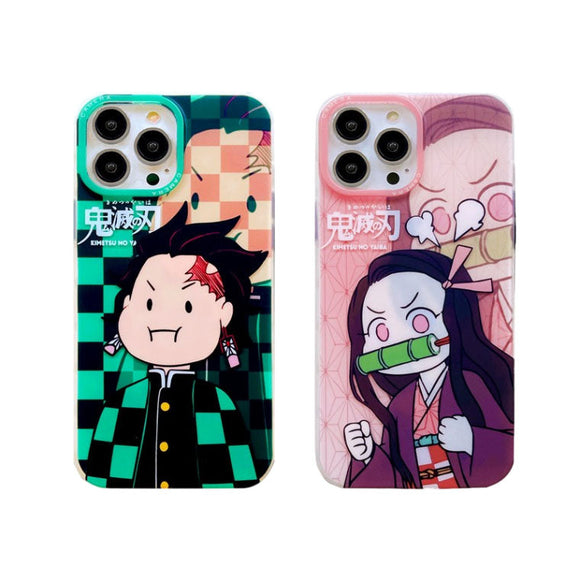 Tanjirou/Nezuko Apple exquisite Trend Silicone Anti-collision phone case