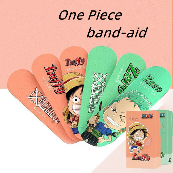 Luffy/Zoro Medical Band-Aid Cartoon Cute Breathable waterproof  (A box of ten Band-Aids)