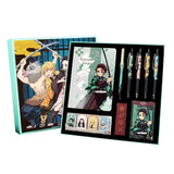 Tanjirou/Nezuko Stationery Set Gift Pack Pen Press Neutral Pen Book sticker High appearance Level Gift Box (Send couples, send friends, send loved ones)