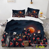 Sharingan Comfortable Home Textile Polyester Bedding 3 Sets（Complimentary bed hanging cloth）