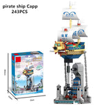 Thousand Sunny/Going Merry fun Air Pirate ship bricks/metal assembly toy