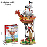 Thousand Sunny/Going Merry fun Air Pirate ship bricks/metal assembly toy