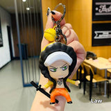 Luffy/Zoro/Nami/Sanji/Law/Sabo cute cartoon character key chain（can be used for bag pendant, key chain, birthday gift）