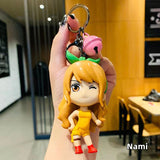 Luffy/Zoro/Nami/Sanji/Law/Sabo cute cartoon character key chain（can be used for bag pendant, key chain, birthday gift）