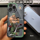 Luffy/Zoro/Ace Apple silicone crash-resistant phone case(Suitable for various iPhone models，When buying please Notes your iPhone model)