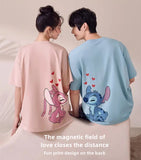 Stitch lovely cartoon men and women lovers pajamas