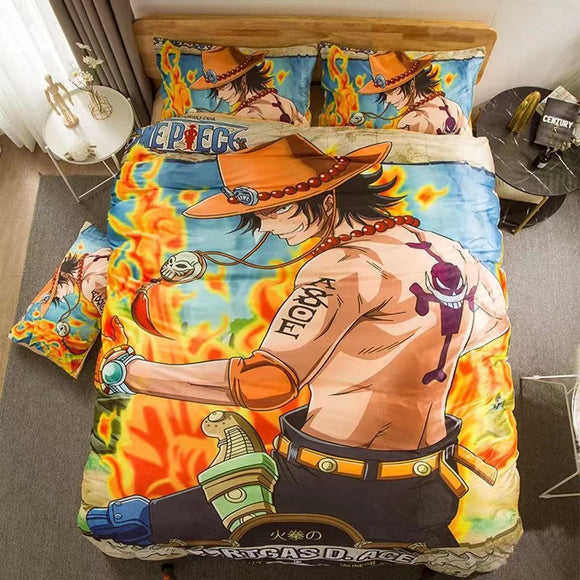 Ace printed handsome cartoon cotton bedding four-piece set