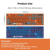 Sasuke/Kurama Mechanical Keyboard Three-mode wireless RGB backlit gaming office desktop esports Keyboard