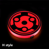 Uchiha Sasuke The Sharingan Car 7 Color Changing Intelligent Sensing Coasters