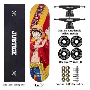 Luffy/Zoro Skateboard Professional Skateboard Exquisite pattern skateboard (size: 80CM×20CM)