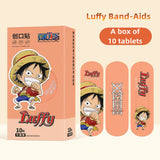 Luffy/Zoro Medical Band-Aid Cartoon Cute Breathable waterproof  (A box of ten Band-Aids)