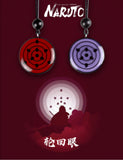 Uchiha Sasuke Hand-carved natural sandalwood Sharingan Necklace pendant set