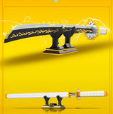 Agatsuma Zenitsu Nichirin Sword 956PCS katana weapons building block(Can be connected to products)