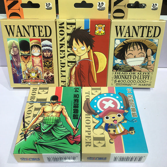 Luffy/Zoro/Chopper arrest warrant Playing cards（Can be used for family games, party games, board games）