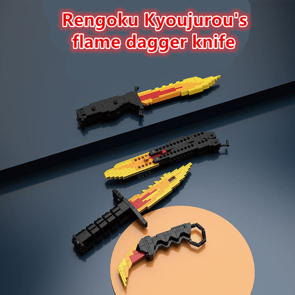 Rengoku Kyoujurou Cool And Fun Dear Brother Rengoku Kyoujurou's flame Dagger Knife Building Block Knife