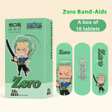 Luffy/Zoro Medical Band-Aid Cartoon Cute Breathable waterproof  (A box of ten Band-Aids)