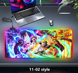 Uchiha Sasuke Super handsome and cool seven color light color change thickened mouse pad LED light keyboard pad Meaning game gradient horse running light