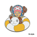 Luffy/Zoro/Sanji alloy skull mark straw hat cartoon badge brooch